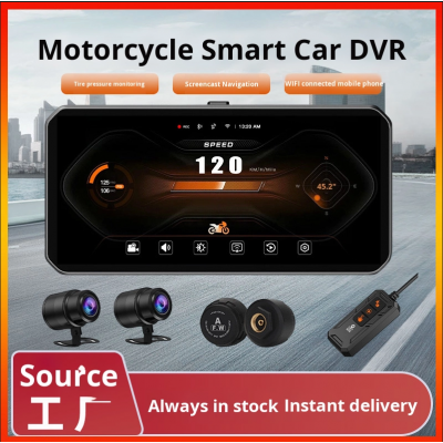 STC-51 Full Hd 2 Kameralı, Lastik Basınç Sensörlü, Carplay ve Android Auto Özellikli Motorsiklet Kamera Seti