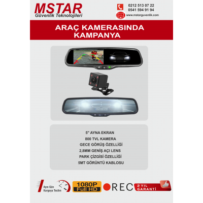 Ayna Monitör-Kamera Set Ayna Monitör-Kamera Set